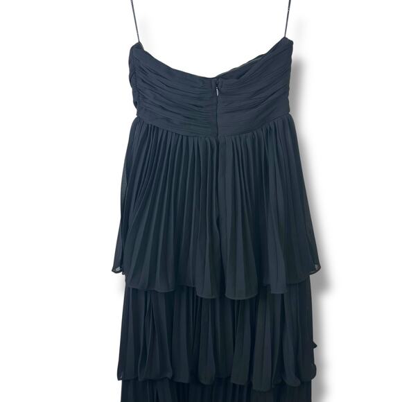 Lulus NWOT Seriously Sensational Black Strapless Flouncy Tiered Maxi Dress XS - Picture 9 of 10